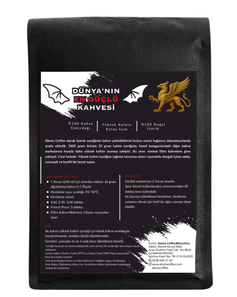 Dünya`nın En Güçlü Kahvesi – Alesta Coffee Yüksek Kafeinli Kahve