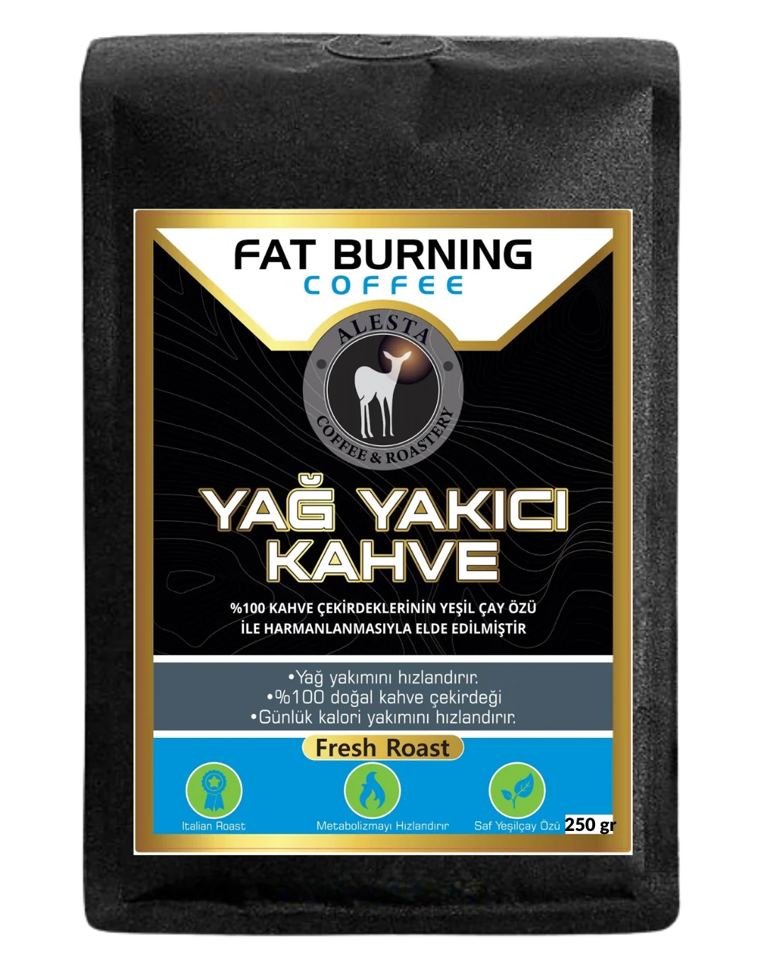 Yağ Yakıcı Kahve | Yüksek Kafein - Yeşil Çay Özü | Ketojenik & %100 Doğal Filtre Kahve